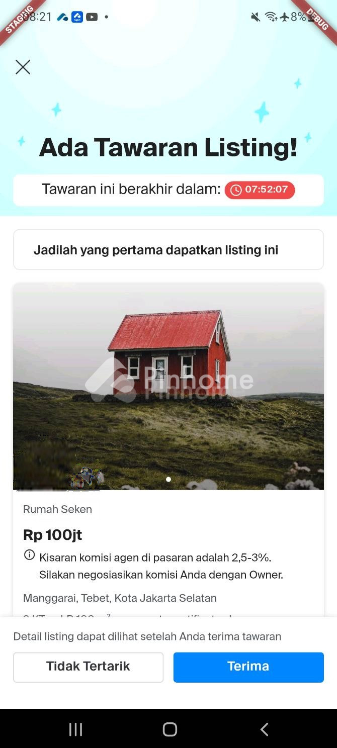 dijual rumah 2kt 100m2 di jalan utama test