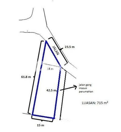 dijual tanah residensial 715m2 di sendangtirto - 5