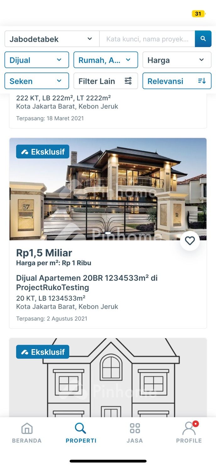 disewakan apartemen nyaman dan mewah di puri kalideres - 1