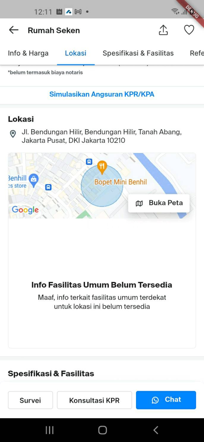 disewakan rumah di gambir - 1