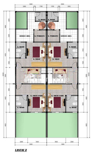 dijual rumah 2 lantai 3kt 100m2 di karang tengah - 9